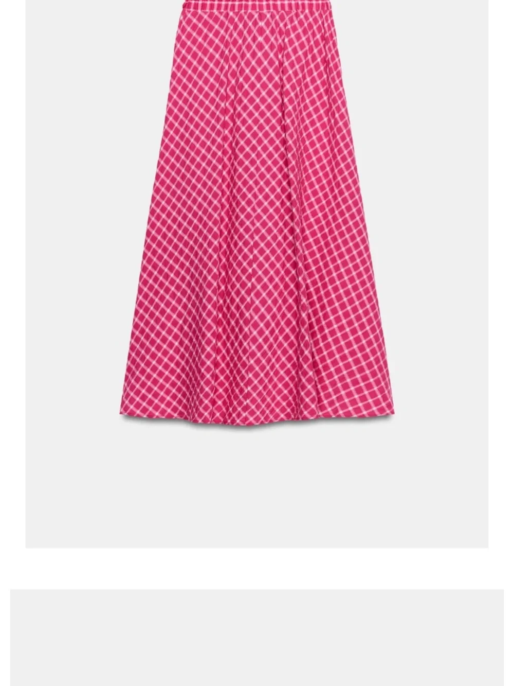 NWT Zara plaid pink midi skirt XS